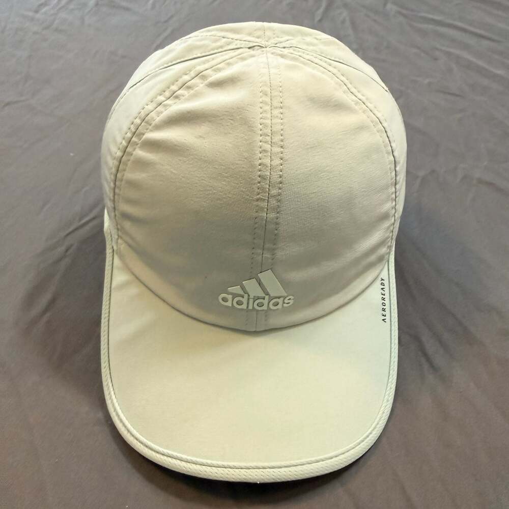 Adidas Aeroready Running Hat Light Gray Performance Adjustable Cap